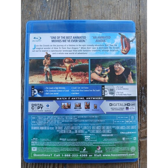 DreamWorks - The Croods (Blu-ray / DVD + Digital Copy) DVDs 2013 Rated PG UV - Picture 12 of 15